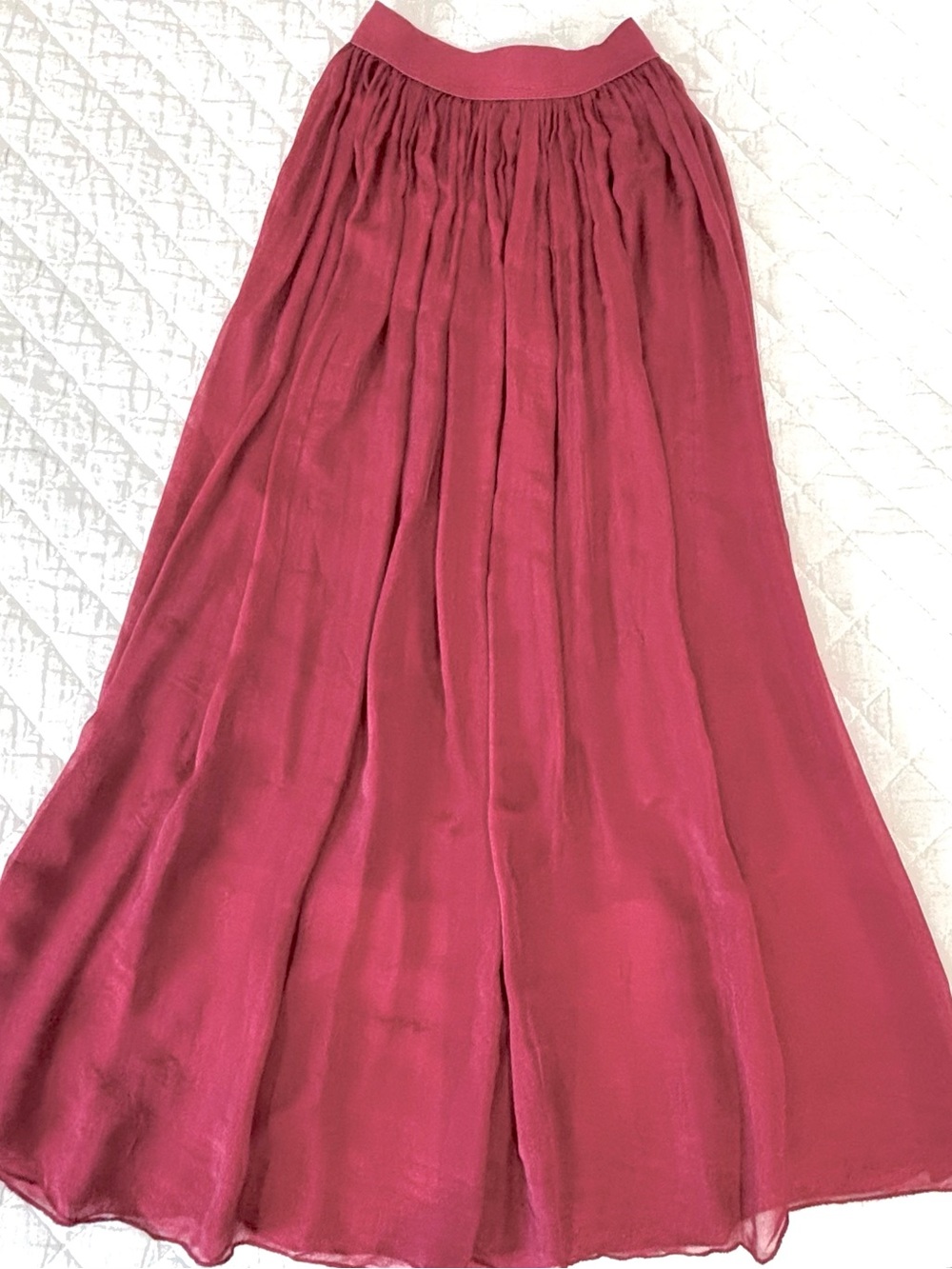 LUXURIOUS ITALIAN SILK MAXI SKIRT | Elastic Waist | Jersey Lined